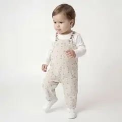 YAMP - Jardinera para Bebé niña Flores de Algodón