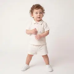 YAMP - Conjunto Camiseta manga corta + Short para Bebé niño en Algodón