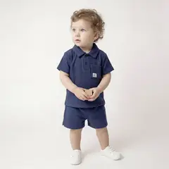 YAMP - Conjunto Camiseta manga corta + Short para Bebé niño en Algodón