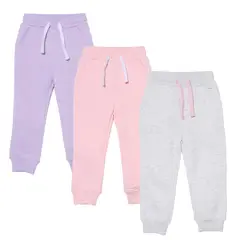 YAMP - Jogger para Bebé niña Pack de 3 de Algodón