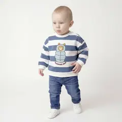 YAMP - Saco Para Bebé Niño Rayas De Algodón