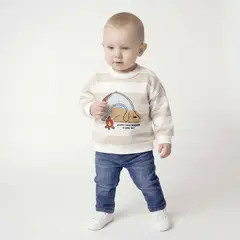 YAMP - Saco Para Bebé Niño Rayas De Algodón