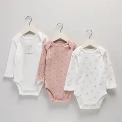 YAMP - Body para Bebé niña Pack de 3 unidades de Algodón