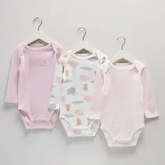 YAMP - Body para Bebé niña Pack de 3 unidades de Algodón