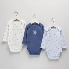 YAMP - Body para Bebé niño Pack de 3 unidades de Algodón