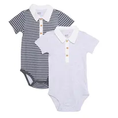 YAMP - Bodie para Bebé niño Pack de 2 de Algodón