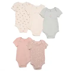 YAMP - Body para Bebé niña Pack de 5 unidades de Algodón