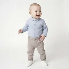 YAMP - Conjunto Body manga larga + Pantalón para Bebé niño en Algodón