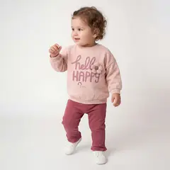 YAMP - Conjunto Saco + Body manga larga + Pantalónpara Bebé niña en Algodón