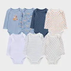 YAMP - Body para Bebé niño Pack de 7 unidades de Algodón