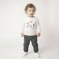 YAMP - Conjunto Saco + Body manga larga + Jogger para Bebé niño en Algodón