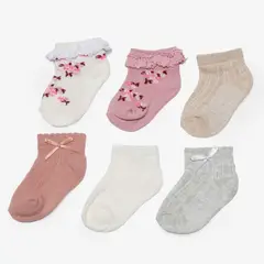 YAMP - Medias para Bebe niña Corto Pack de 6