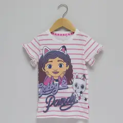 GABBYS DOLLHOUSE - Camiseta para Niña con Estampado Manga corta de Algodón Gabby'S Doll House