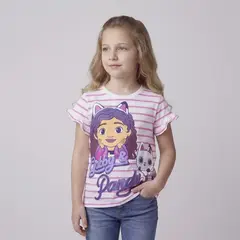 GABBYS DOLLHOUSE - Camiseta para Niña con Estampado Manga corta de Algodón Gabby'S Doll House