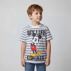 STD CHARACTERS - Camiseta para Niño con Estampado Manga corta de Algodón