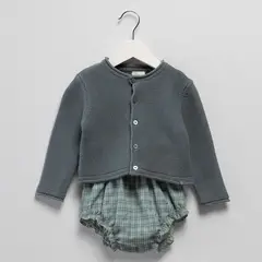 CONIGLIO - Conjunto Saco + Enterizo para Bebé niño en Algodón