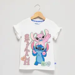 LILO & STITCH - Camiseta para Niña con Estampado Manga corta de Algodón