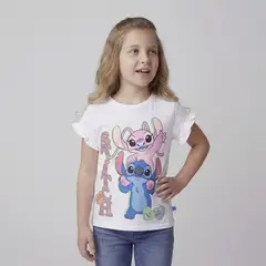 LILO & STITCH - Camiseta para Niña con Estampado Manga corta de Algodón