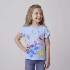 LILO & STITCH - Camiseta para Niña con Estampado Manga corta de Algodón
