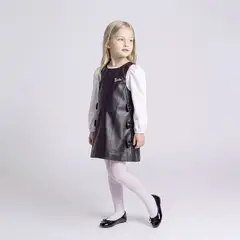 BARBIE - Vestido para Niña Efecto cuero Corto