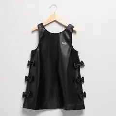 BARBIE - Vestido para Niña Efecto cuero Corto