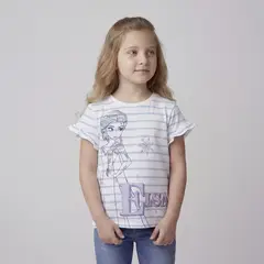 FROZEN - Camiseta para Niña con Estampado Manga corta de Algodón