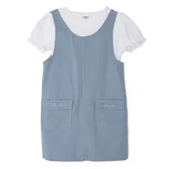CONIGLIO - Vestido para Niña Corto de Algodón