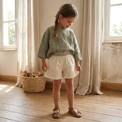CONIGLIO - Short para Niña de Algodón