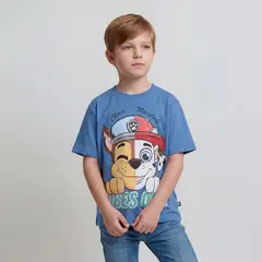 PAW PATROL - Camiseta para Niño con Estampado Manga corta de Algodón