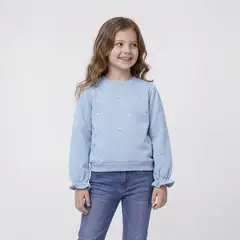 CONIGLIO - Saco para Niña con Flores de Algodón