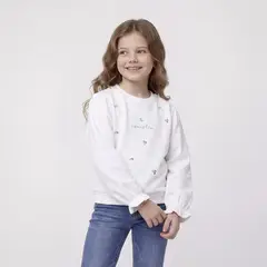 CONIGLIO - Saco para Niña con Flores de Algodón