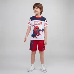 SPIDERMAN - Conjunto Camiseta + Pantaloneta para Niño en Poliéster SPIDER-MAN