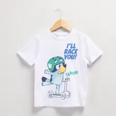 BLUEY - Camiseta para Niño con Estampado Manga corta de Algodón