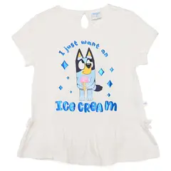 BLUEY - Camiseta para Niña con Estampado de Algodón