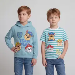 PAW PATROL - Buzo con capota + Camiseta para Niño en Algodón