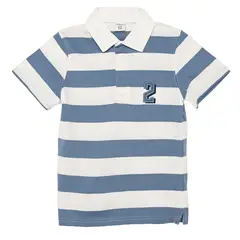 CONIGLIO - Camiseta polo para Niño de Rayas Manga corta de Algodón