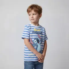 LILO & STITCH - Camiseta para Niño con Estampado de Algodón