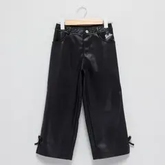 BARBIE - Pantalón para Niña Efecto cuero
