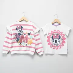 MINNIE - Saco + Camiseta para Niña con Estampado de Algodón