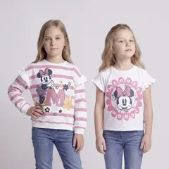 MINNIE - Saco + Camiseta para Niña con Estampado de Algodón