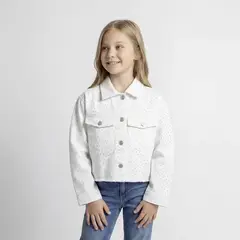 BARBIE - Chaqueta para Niña Brillante de Algodón