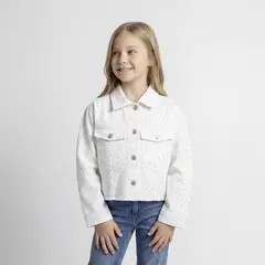 BARBIE - Chaqueta para Niña Brillante de Algodón