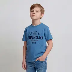 CONIGLIO - Camiseta para Niño con Estampado Manga corta de Algodón