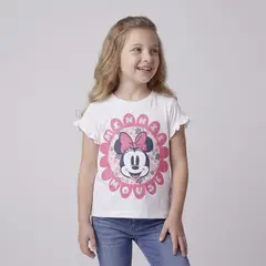 MINNIE - Camiseta para Niña con Estampado Manga corta de Algodón