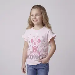 MINNIE - Camiseta para Niña con Estampado Manga corta de Algodón