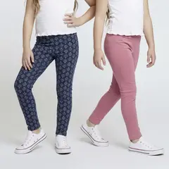 YAMP - Legging para Niña Pack de 2 unidades de Algodón