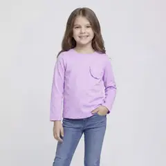 YAMP - Camiseta para Niña Manga larga de Algodón