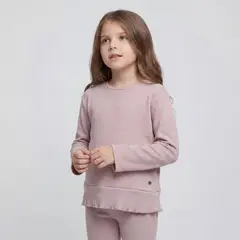 YAMP - Camiseta manga larga de Niña de Algodón