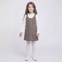 YAMP - Conjunto Vestido + Camiseta manga larga para Niña en Algodón