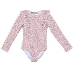 CONIGLIO - Vestido de baño enterizo de Flores para niña
